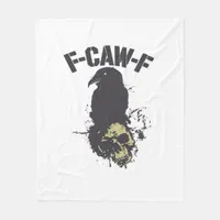 Funny F-Caw-F Crow Vintage Humor Essential Creativ Fleece Blanket