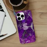 Sparkly Purple Marble Fluid Abstract Art Vibrant Case-Mate iPhone 14 Pro Max Case