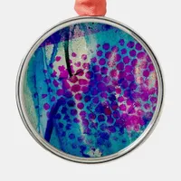 Inky Abstract Metal Ornament