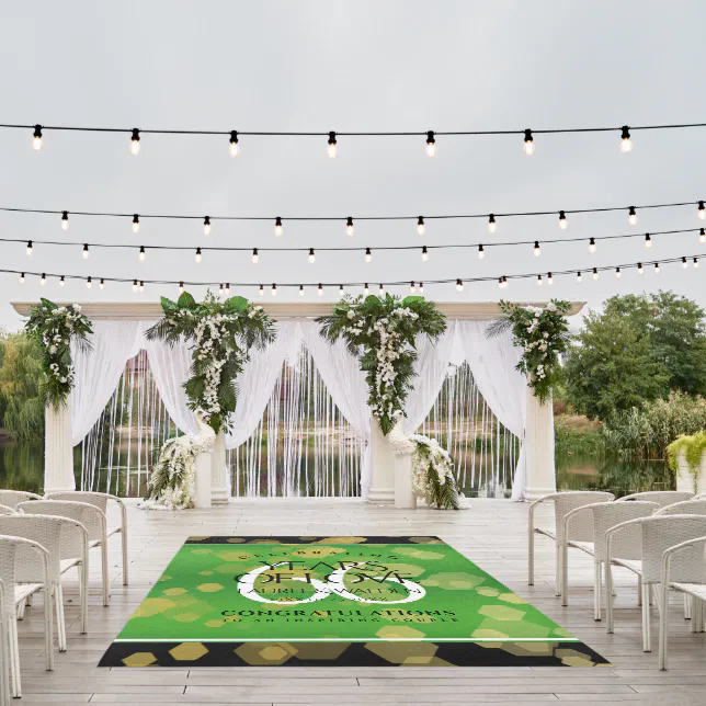 Elegant 66th Titanite Wedding Anniversary Outdoor Rug