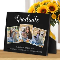 Graduate 3 Photo Name School Graduation Plaque