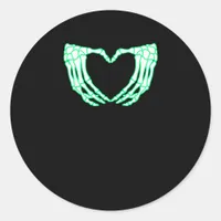 Skeleton Hands, Heart, Xray Halloween Costume Classic Round Sticker