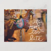 Merry Goat It is Never Too Late Holiday Postcard