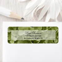 Green Hydrangea Flower Return Address Label