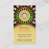 Fireworks Energy Mandala New Age Business Card