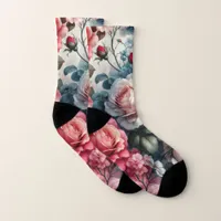 Timeless Rose Floral Charm Socks