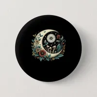 Aesthetic Goblincore Cottagecore Mushroom Minimal  Button