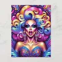 1990s Drag Queen Postcard