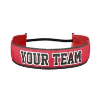 Basketbal Red Black Outlines Varsity Sports Team Athletic Headband