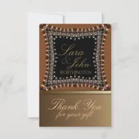 Earthy Gold Thank You Note Invitation