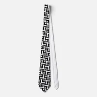 Funky Black & White Fashion neck Tie