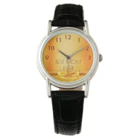 Mother best mom ever gold elegant watch