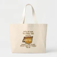 Goat Feed Bucket Tote Bag  Personalized