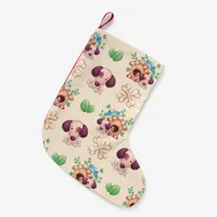 Adorable Dog Pattern  Small Christmas Stocking