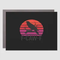 F-Caw-F Funny Crow Classic Minimal Clean Car Magnet