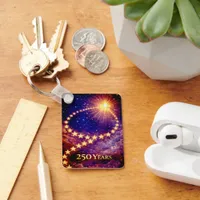 4th of July 50 Stars 250 Years USA Independence Keychain