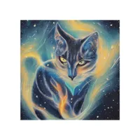 Cosmic Cat Wood Wall Art