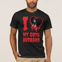 I Love My Goth Husband Red Blood Heart Photo T-Shirt