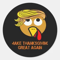 Happy Thanksgiving Day Classic Round Sticker