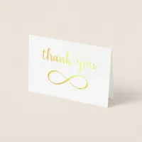 Infinity Symbol Calligraphy Thank You Foil Card