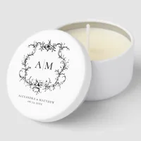 Vintage Baroque Floral Crest Victorian Wedding Mini Candle Favors