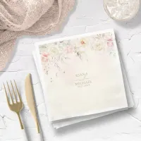 French Romance Wedding Floral Blush ID870 Napkins