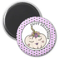 Happy Halloween | Pumpkin and Polka Dots  Magnet