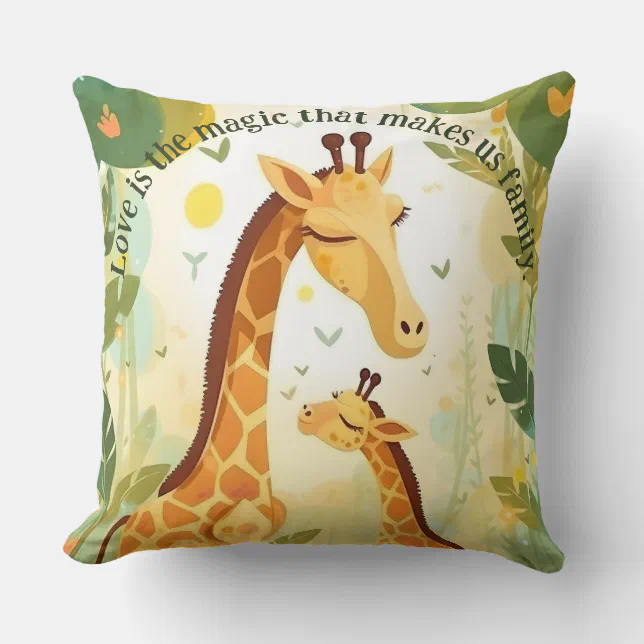 Giraffe Print Customizable | Animal Print | Throw Pillow