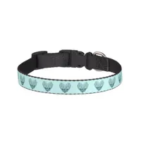 Charming heart pattern in mint green  pet collar