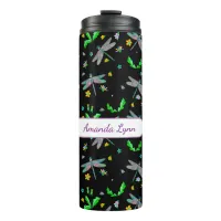 Personalized Dragonflies and Dandelions Thermal Tumbler