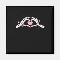 Funny Skeleton Heart Hands Creative Vibe Magnet