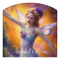 Personalized Pretty Fairy Dancing in the Wind  Door Sign