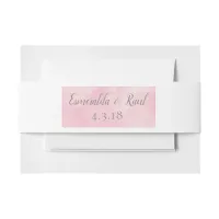 Pink Cotton Candy Watercolor Wedding Invitation Invitation Belly Band