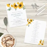 Budget Sunflower Weekend Bachelorette Party Invite