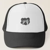 Skeleton Heart Hands Promise Symbolic Feeling Trucker Hat