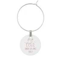 Drunk In Love Custom Name Wedding Reception Wine Charm