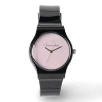 Minimalist Pink Monogram Watch