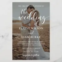 Budget Elegant Photo Overlay Wedding Invitation