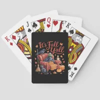 Crow It’s Fall Y’all Pumpkins Fall Autumn Hallowee Poker Cards