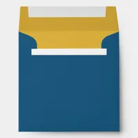 Blue Jay Gold Insert Wedding Envelope