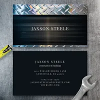 Industrial Diamond Plate Masculine Business Card