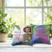 Whimsical Mother with kids | Mother's Day  Throw Pillow