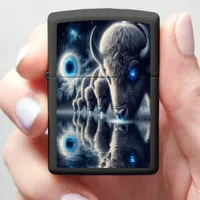 Celestial Buffaloes in Mystical Starry Landscape Zippo Lighter