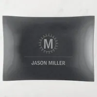 Array and Line Monogram Professional Silver ID313 Trinket Tray