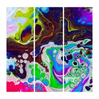Colorful Modern Fluid Art Pour Painting Cells 