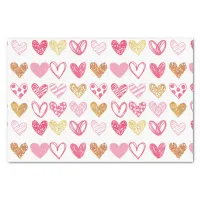 Hand Drawn Heart Pattern ID470 Tissue Paper