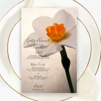 White Spring Daffodil Wedding Menu