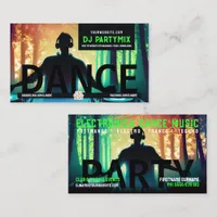 DJ Dance Party Forest Rave Business Card