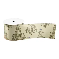 Christmas Hand-Scripted Tree Satin Ribbon