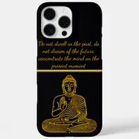 Golden Buddha in Calm Pose iPhone 16 Pro Max Case